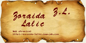 Zoraida Lalić vizit kartica